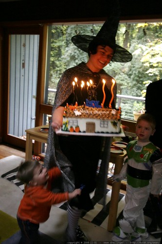 rachel the witch busts out the birthday cake    MG 2073