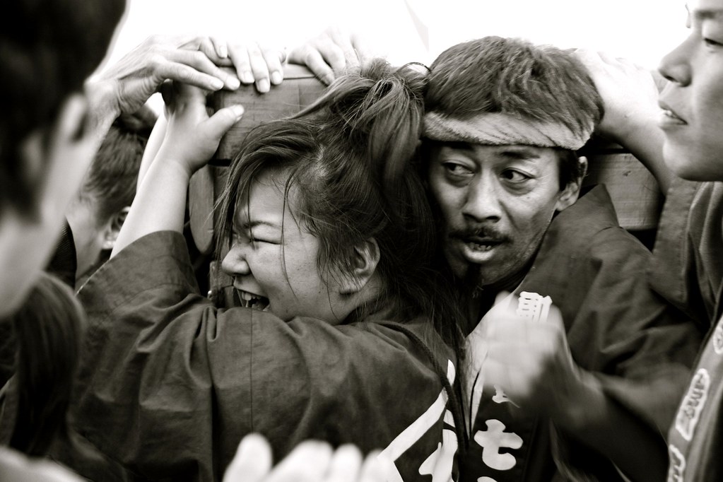 The Struggle To Carry The Mikoshi In Kokubunji, Japan
