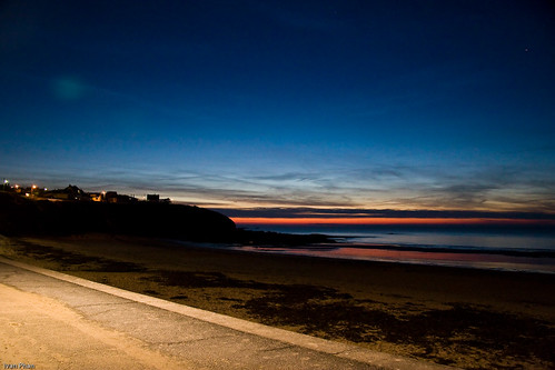 blue sunset france beach nightshot bluesky flare