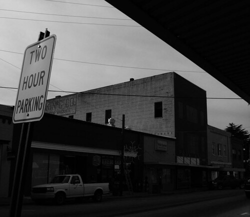 street white black sign ga dark georgia photography mark decay parking depression despair lonely winder economic wetslug hewatt recssion