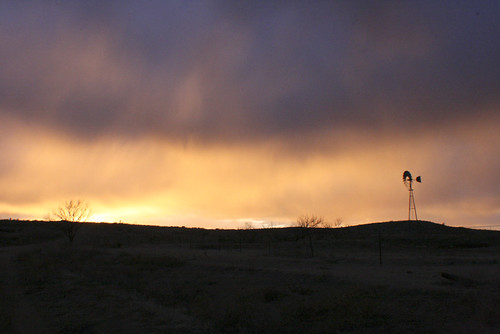 ranch sunset windmill texas panhandle