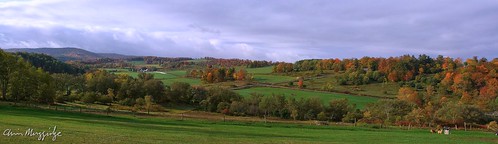 autumn panorama usa fall leaves pennsylvania farm panoramic farmland pasture mainesburg