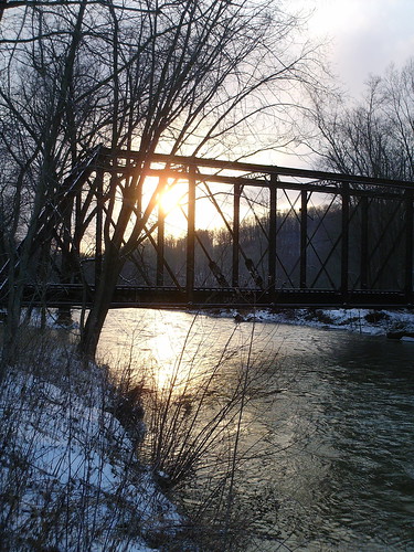 bridge sunset snow creek oneidaohio