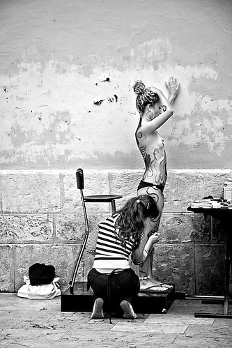 street bw art painting calle model flickr arte modelos bn painter streetphoto bodypainting pintura seleccion artista pintora ltytr1 todojuanjo