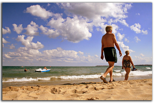 sea people cloud holiday walking sand scenery surf waves scenic bulgaria sunnybeach enjoyment strolling