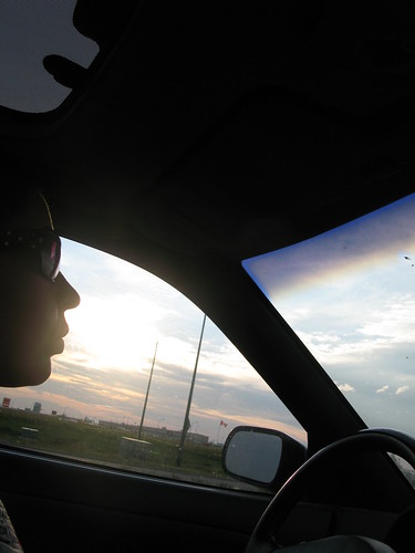 sunset sky selfportrait car silhouette clouds driving peaceful tuesday day9 365days