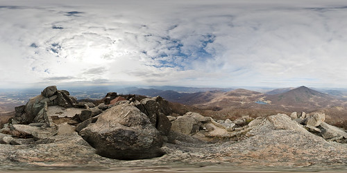 panorama mountain clouds virginia rocks view hiking blueridgeparkway sharptop 360degrees equirectangular peaksofotter