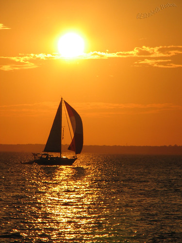 sunset orange sailboat bay newjersey sail jerseyshore islandbeach barnegatbay islandbeachstatepark