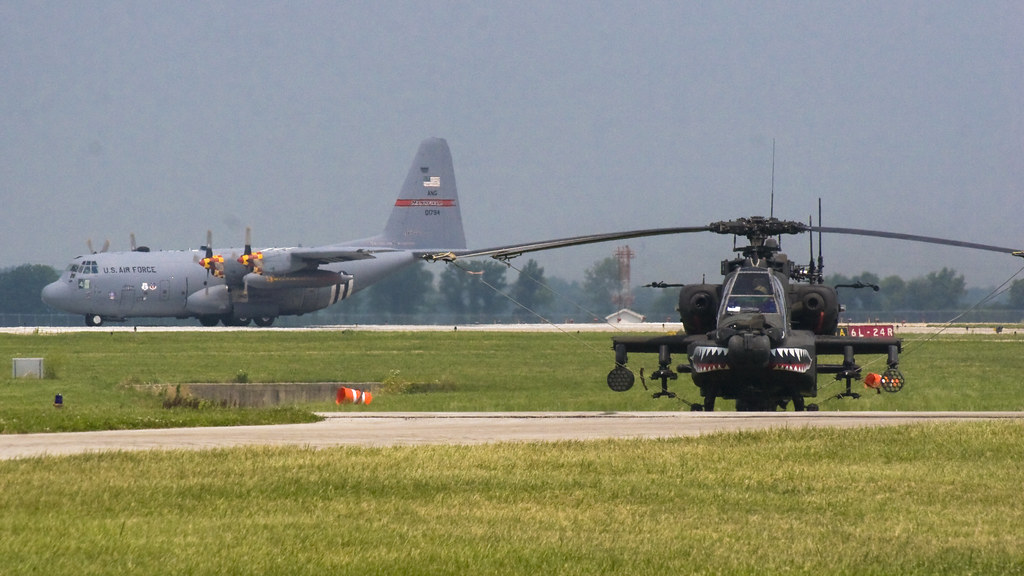 AH-64 Apache & C-130 Hercules