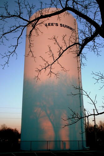 park sunset shadow tower water memorial missouri harris leessummit