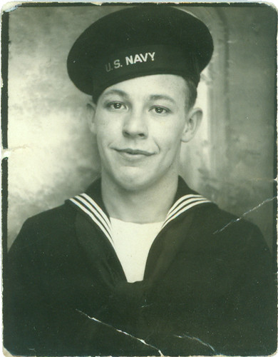 Sailor in a photo booth