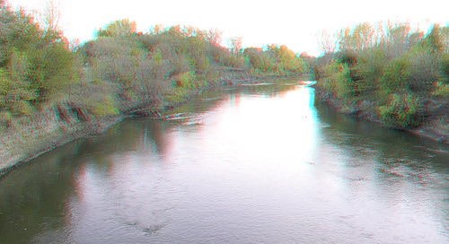 old tree water rural river stereoscopic stereophoto rustic scenic anaglyphs redcyan 3dimages 3dphoto 3dphotos 3dpictures stereopicture