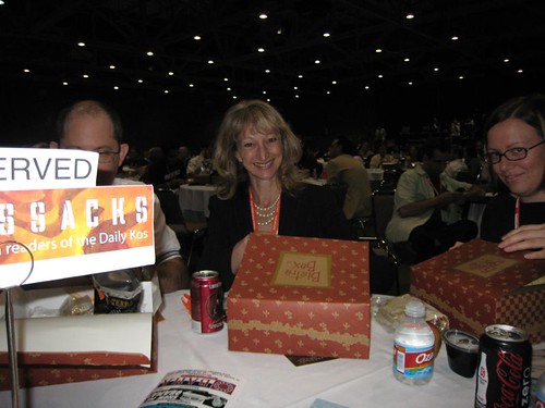 Debra Bowen sits at our table