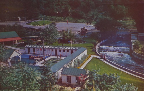 vintage postcard idaho grounds 1953 lavahotsprings