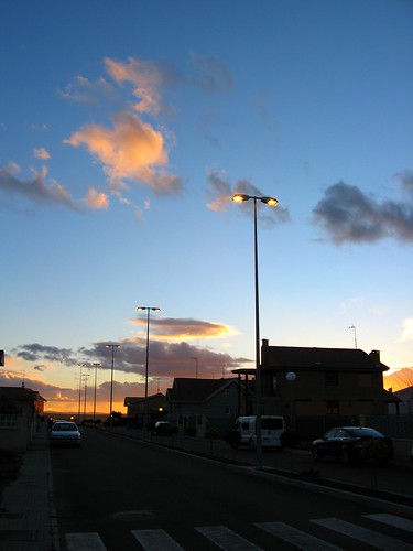 sunset sky españa silhouette clouds canon spain farola streetlight powershot cielo nubes puestadesol silueta zamora a710