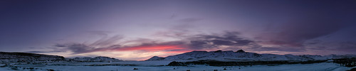 sunset sky panorama mountain snow alaska landscape mine arctic reddog tailingspond
