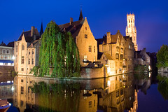 Bruges - Rozenhoedkaai by night