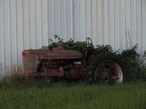 county sunset sky white tractor rural mirror farm indiana fields whitecountyin whiecountyin