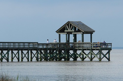 The Croaker Landing fishing pier at York River State Park juts out into the river where you can catch salt and freshwater species.