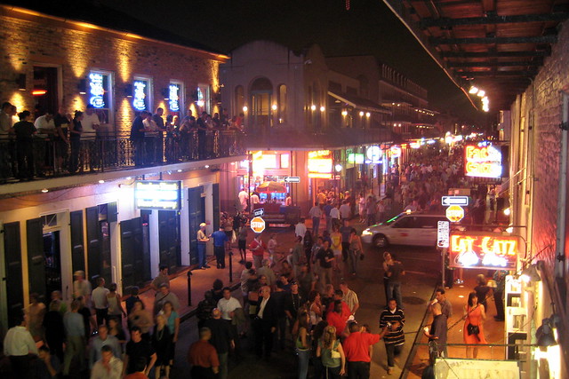 New Orleans - French Quarter - Bourbon Street at Night