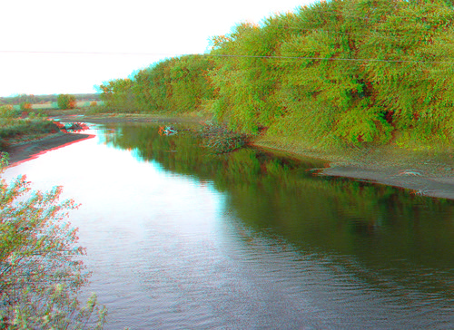 wild reflection water rural river stereoscopic stereophoto iowa anaglyphs redcyan 3dimages 3dphoto 3dphotos 3dpictures stereopicture