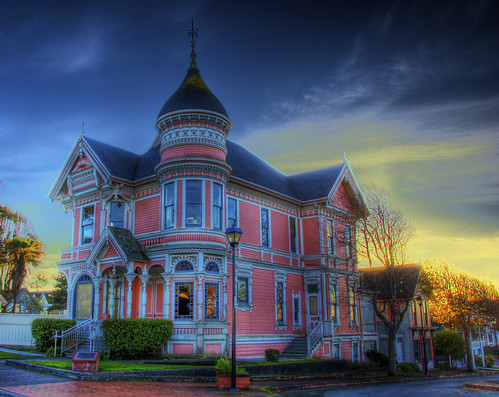 california pink sunset house color building home architecture carson colorful queenanne victorian explore mansion hdr eureka pinklady photomatix 200811