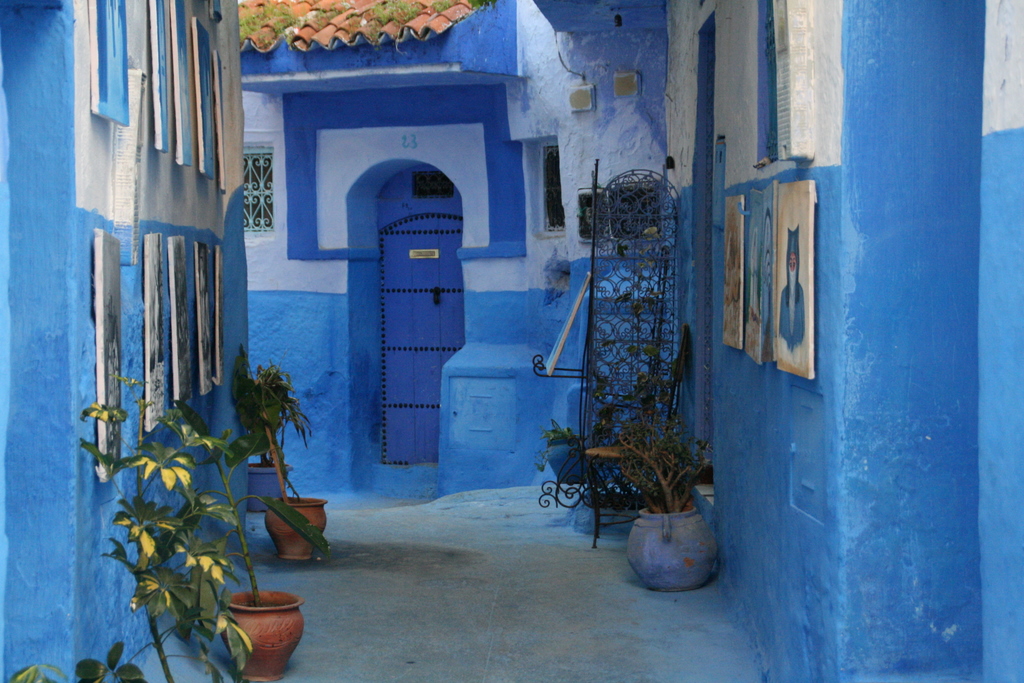 Pueblo azul de Chefchauen en Marruecos