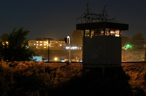 railroad tower night timeexposure idaho lewiston ut2005 joetripod