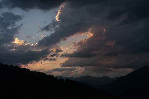 sunset sky mountains clouds austria tirol innsbruck inntal
