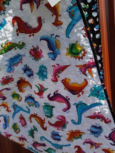 Back of dinosaur quilt