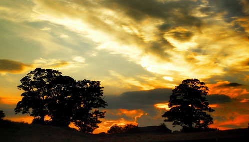 sunset red summer england white building tree nature field yellow clouds rural fence landscape countryside hill shed ruin alnwick northumberland digitalcameraclub perfectsunsetssunrisesandskys scrumsrus andystuart
