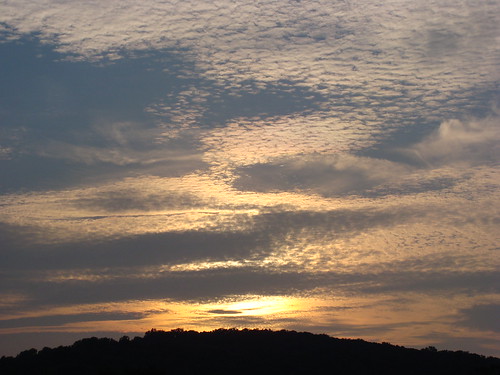 sunset beautiful clouds hill indiana corydon