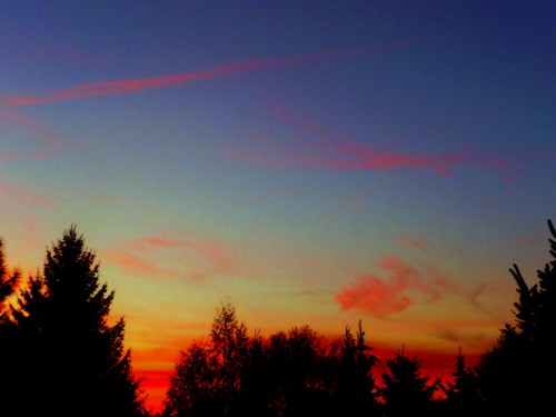 sunset red sky orange cloud sun clouds evening sonnenuntergang dusk down chemnitz wittgensdorf