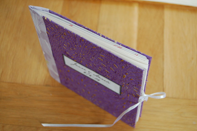 A Handmade Wedding Card – with a little bit of purple