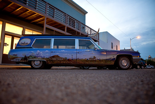 blue car canon eos mural texas dusk low ground vehicle 5d groundlevel bluehour hearse marfa canoneos5d ratseyeview phootcamp posted:to=tumblr phootcamp2011 file:name=110604eos5d7085