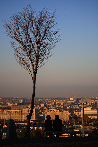 park sky tree silhouette japan geotagged tokyo blog couple observatory tama 日本 東京 木 sunsetpark 夕暮れ 空 公園 東京都 カップル 展望 桜ヶ丘公園 mrhayata 多摩市 夕日の丘 geo:lon=139460889 geo:lat=35641887