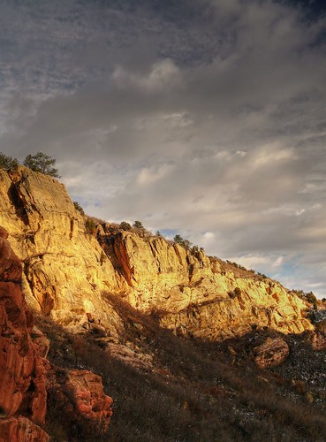light sunset red clouds evening colorado rocks glow cliffs openspace hdr cs4 hogback