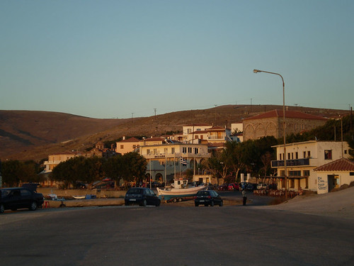 sunset summer island village view aegean greece lesvos lesbos sigri