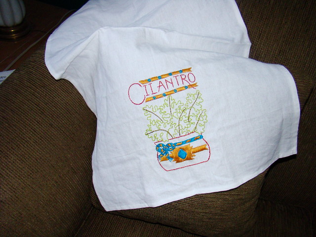 Custom Made Embroidered Personalized Kitchen Towels at Kreations