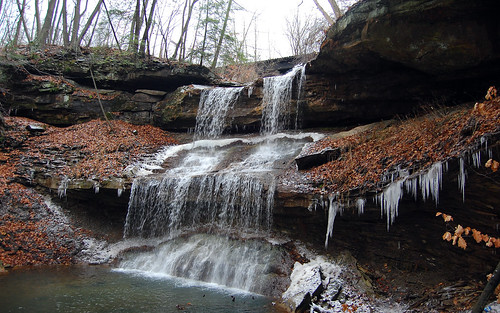 winter ohio water forest outdoors frozen waterfall woods hiking pennsylvania pa oh