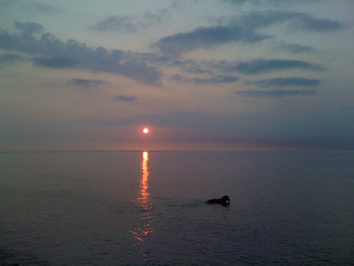 sunset beach dusk michigan september upperpeninsula lakesuperior keweenaw houghtoncounty calumetwaterworks