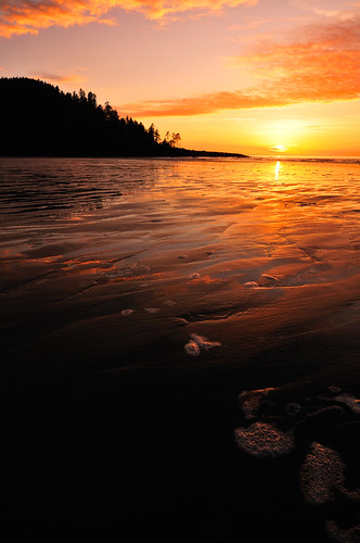 sunset beach nature rose landscape island searchthebest charlotte hill spit queen graham tow gwaii haida naikoon