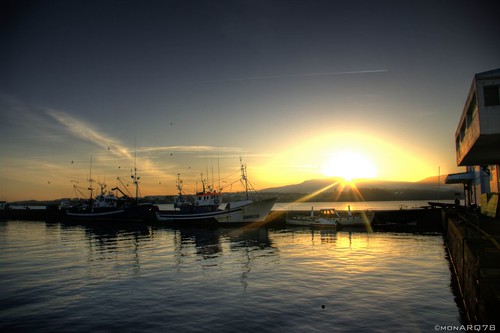 sunset sun sol puerto pentax amanecer porto lugo foz pesqueiro pesquero amencer k20d monchorey