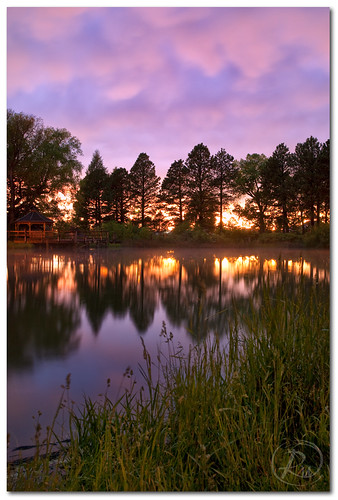 park sunset storm reflection garden pond lions chase botanic wyoming cheyenne chasing wy