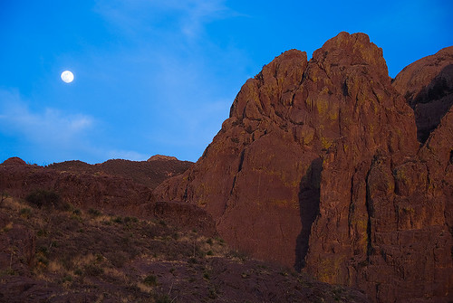new sunset mountains mexico desert organ moonrise rugged