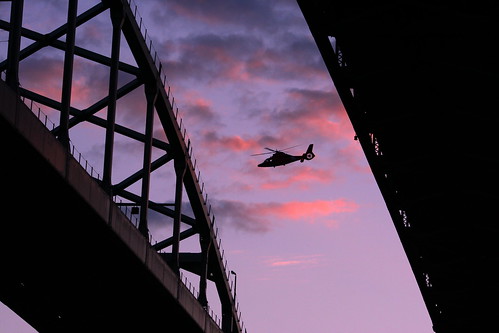 sunset helicopter sarnia bluewaterbridge