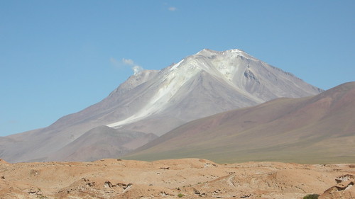 <del>Uturuncu volcano</del> A volcano near Uturuncu, in Bolivia.