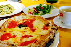 Pizza Margherita at Naples, the home of pizza