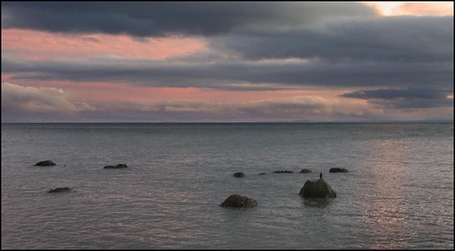 sunset sea coast scotland highlands december sutherland eastcoast gloaming brora morayfirthbrora