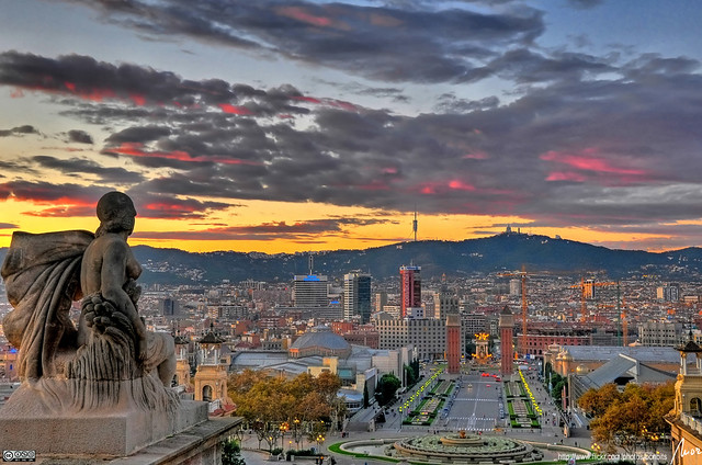 Barcelona sunset HDR